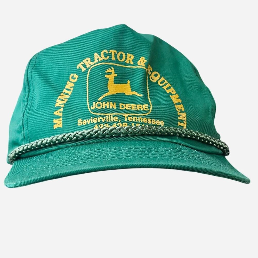 vintage workwear john deere tractor rope hat